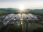 Representação da SK hynix do Cluster de Semicondutores de Yongin, na foto.