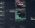 World of Warships 12.3, árvore tecnológica britânica mostrando os submarinos (Fonte: Own)