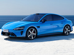 Xiaomi SU7 (2026) na nova cor Capri Blue: o sedã esportivo elétrico está recebendo mais do que apenas um pequeno facelift. (Fonte da imagem: Xiaomi)