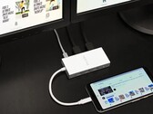 A prática estação de acoplamento USB-C e HDMI da Accell Air funciona nos dois laptops e selecione Android smartphones (Fonte: Accell)