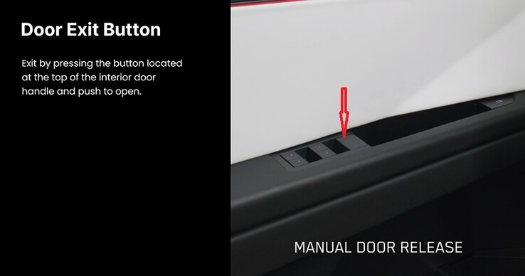 A maçaneta manual da porta de emergência do Cybertruck é mais facilmente acessível do que em outros Teslas