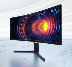 O Redmi Monitor Curvo 30&quot; tem um suporte ajustável. (Fonte da imagem: Xiaomi)
