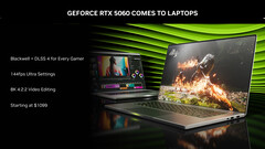 A GPU para laptop GeForce RTX 5060 foi vista no Geekbench (fonte das imagens: Nvidia)