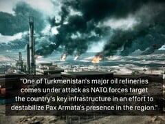 Refinarias de petróleo do Turcomenistão em um jogo Battlefield. (Fonte da imagem: temporyal on X)