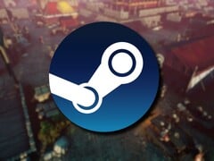 Uma imagem mostrando o logotipo do Steam e o jogo Expeditions: Rome, atualmente com 75% de desconto.