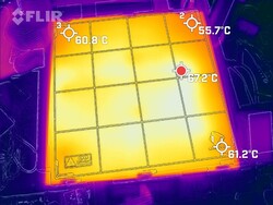 Imagem térmica do leito da impressora