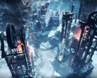 Uma imagem mostrando uma cidade em Frostpunk.