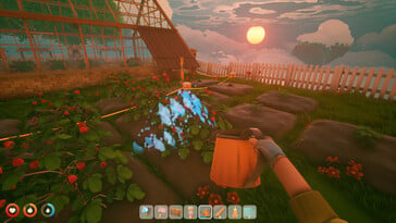 Na foto: Uma captura de tela do jogo Solarpunk.