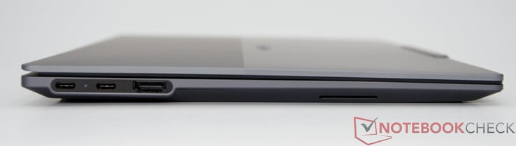Portas: 2x USB-C (USB 10 Gbps), com USB PD de 45 a 65 W e DisplayPort 1.4; 1x HDMI® 2.1, até 4K/60 Hz