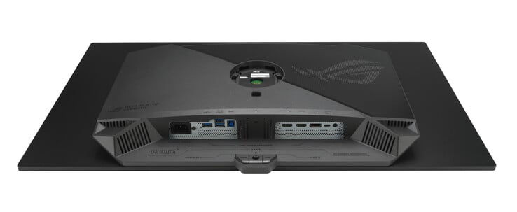 O ROG Swift OLED PG32UCDMR contém cinco portas USB, incluindo uma conexão Type-C de 90 W que oferece o DisplayPort Alt Mode. (Fonte da imagem: Asus)