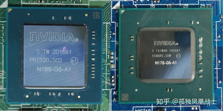 O MX350 e o MX450 eram chips muito maiores do que seus antecessores, mas o fato de lançar mais silício no problema apenas atrasou o inevitável. (Fonte da imagem: Zhuanlan)