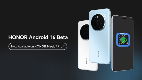 Android o 16 Beta já está disponível para o Honor Magic7 Pro, mas uma atualização estável chegará ainda este ano. (Fonte da imagem: Honor)