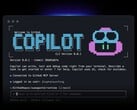 Interface CLI do GitHub Copilot em execução em uma janela de terminal.