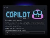 Interface CLI do GitHub Copilot em execução em uma janela de terminal.