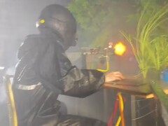 O usuário do Instagram ryc._1216 construiu uma configuração de jogo que simula tiros, chuva e vento. (Fonte da imagem: ryc._1216 via Instagram)