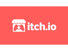Logotipo da Itch.io exibido em um fundo vermelho. (Fonte da imagem: Itch.io)
