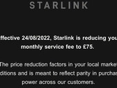 As mensagens de redução de preço (imagem: Starlink)