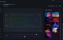 Configurações de iluminação RGB do software do teclado Turtle Beach Vulcan II TKL