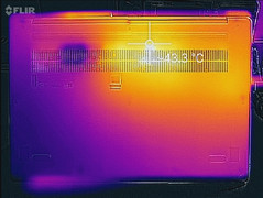 Thermal profile, underside (max load)