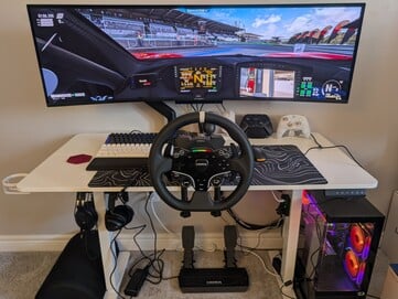 Configuração do pacote Moza R5 Racing com Assetto Corsa Competizione.