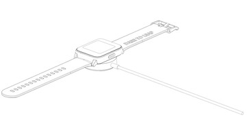 Os testes da FCC também revelam que o Realme Watch 2 será enviado com um berço de carga redondo. (Fonte: FCC via 91Mobiles)