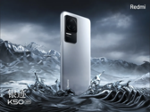 Um telefone K50 em Silver Trail. (Fonte: Redmi via Weibo)