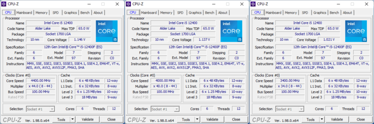Relógios centrais CPU-Z (Fonte de imagem: Comptoir Hardware)