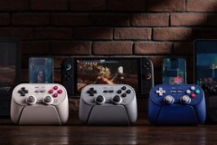 O 8BitDo Pro 3 Bluetooth GamePad está disponível para compra nas cores G Classic, Cinza e Roxo. (Fonte da imagem: 8BitDo)
