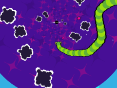 O Deep Snake tem um visual colorido e alucinante que contrasta bastante com o Snake original de 1997. (Fonte da imagem: Steam)