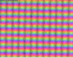 Subpixels muito granulados devido à sobreposição fosca