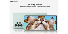 O Galaxy A73. (Fonte: Samsung)