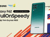 A Samsung Galaxy F62 está agora disponível para compra na Índia