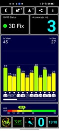 Sinal GPS ao ar livre