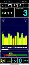 Sinal GPS ao ar livre