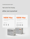 O Sharge Dot Matrix Screen Charger está disponível nas variantes de 100W e 140W. (Fonte da imagem: Sharge, tradução automática)