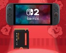 Switch 2 mostrado com SSD M.2 2230 NVMe