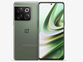 Há rumores de que o OnePlus 10T será lançado em duas cores, incluindo a tonalidade verde mostrada nos renderizadores de CAD vazados. (Fonte de imagem: @OnLeaks &amp; SmartPrix)