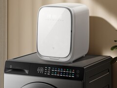 A mini lavadora e secadora de roupas Mijia, da Xiaomi, de 1,2 kg (na foto), chegou à China. (Fonte da imagem: Xiaomi)