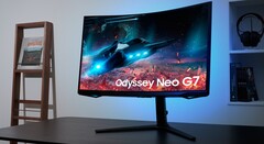 O Odyssey Neo G8 tem uma curvatura de 1000R e uma taxa de atualização de 165 Hz, entre outras características. (Fonte de imagem: Samsung)