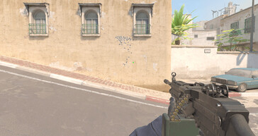 ...e o padrão de pulverização do M249.