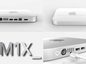 O M1X Mac Mini tem um aspecto mais elegante do que a variante 2020 M1 do mini PC. (Fonte da imagem: @RendersbyIan - editado)
