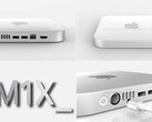 O M1X Mac Mini tem um aspecto mais elegante do que a variante 2020 M1 do mini PC. (Fonte da imagem: @RendersbyIan - editado)