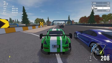 Na imagem: Uma captura de tela do jogo First Racer.