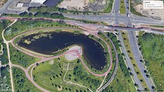 Passeio de teste do GNSS: lago