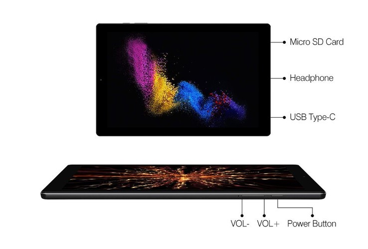 All ports, including the MicroSD tray, are located along the same edge (Source: Chuwi)