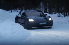 Um novo vídeo mostra a variante de station wagon do facelifted 2024 Porsche Taycan (Imagem: CarSpyMedia)
