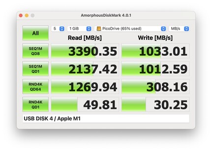 MacBook Air M1: Marca do disco amorfo 4.0.1