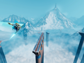 O Sword of the Sea permite que os jogadores percorram a paisagem com uma "Hoversword". Na foto, uma captura de tela do jogo. (Fonte da imagem: Steam)