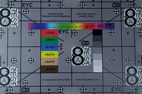 Picture taken of test chart