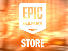 O próximo brinde para celular da Epic Games estará disponível até a última quinta-feira do mês, com o logotipo na foto. (Fonte da imagem: Epic Games Store - editado) 